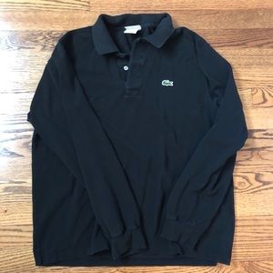 Lacoste pique long sleeved polo